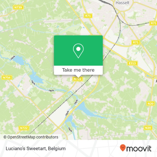 Luciano's Sweetart, Sint-Truidersteenweg 494 3500 Hasselt plan