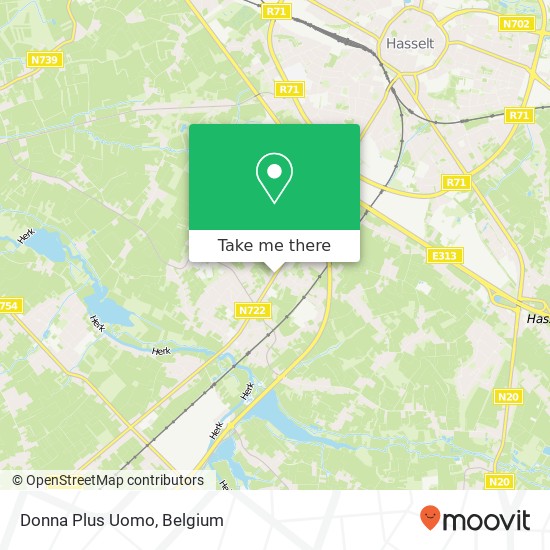 Donna Plus Uomo, Sint-Truidersteenweg 3500 Hasselt map