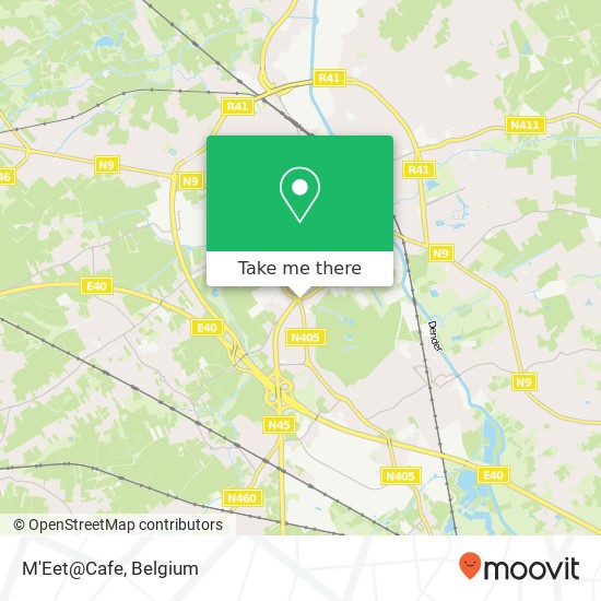 M'Eet@Cafe, Parklaan 62 9300 Aalst map