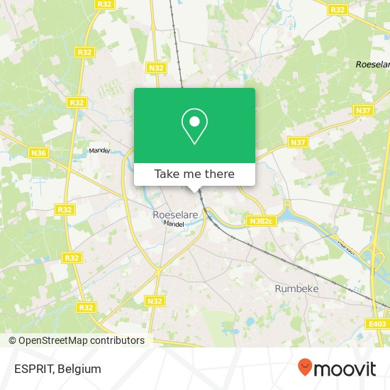 ESPRIT, Ooststraat 140 8800 Roeselare plan