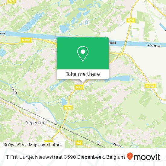 T Frit-Uurtje, Nieuwstraat 3590 Diepenbeek map