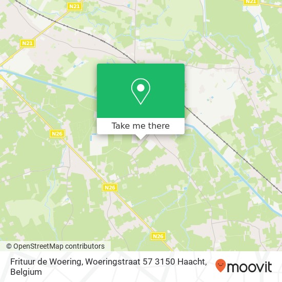 Frituur de Woering, Woeringstraat 57 3150 Haacht map