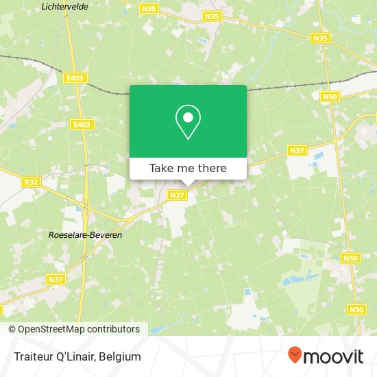 Traiteur Q'Linair, Oostlaan 10 8850 Ardooie map