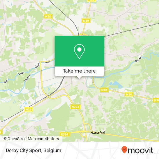 Derby City Sport, Leuvensestraat 14 3200 Aarschot plan