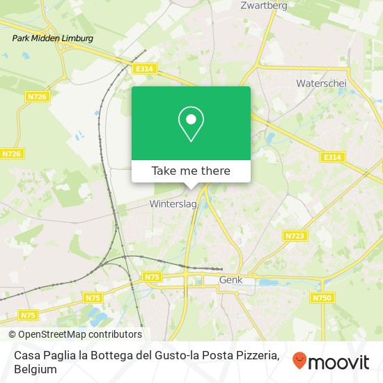 Casa Paglia la Bottega del Gusto-la Posta Pizzeria, Vennestraat 110 3600 Genk plan