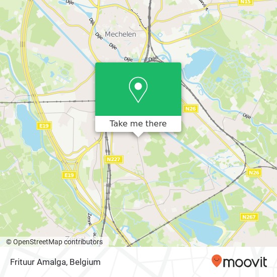 Frituur Amalga, Tervuursesteenweg 301 2800 Mechelen plan