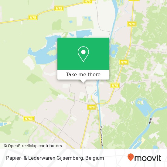 Papier- & Lederwaren Gijsemberg, Pauwengraaf 4A 3630 Maasmechelen plan