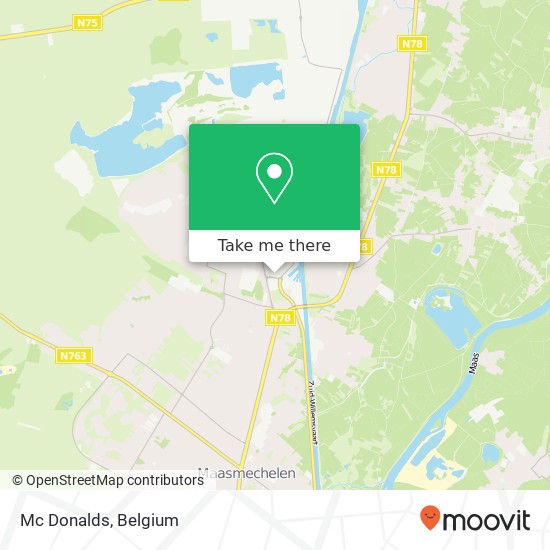 Mc Donalds, Layensweg 8 3630 Maasmechelen plan