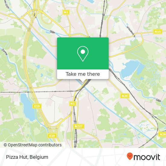 Pizza Hut, Stationsstraat 58 2800 Mechelen plan