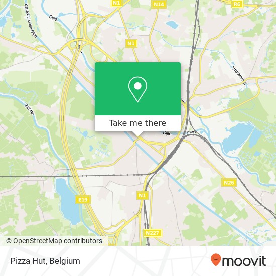 Pizza Hut, Brusselsepoortstraat 2 2800 Mechelen map