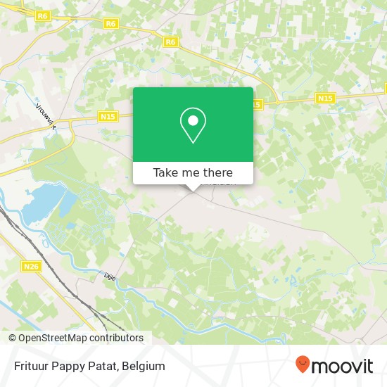 Frituur Pappy Patat, Dorp 109 2820 Bonheiden plan