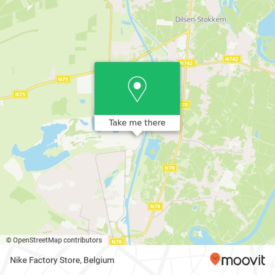 Nike Factory Store, Zetellaan 100 3630 Maasmechelen map