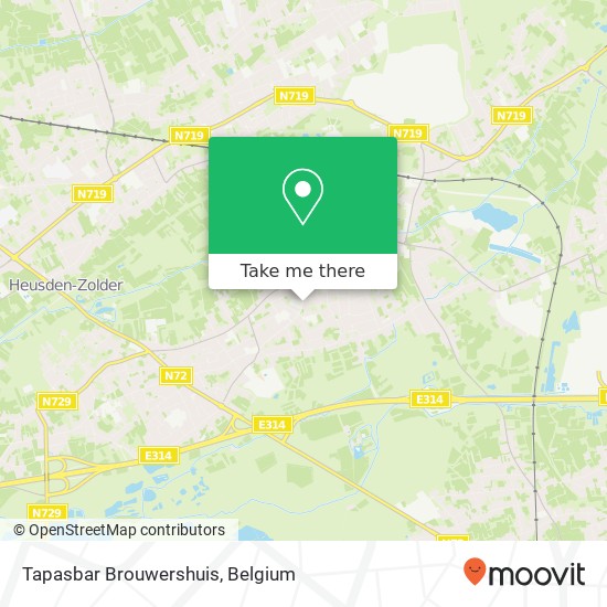 Tapasbar Brouwershuis, Inakker 27 3550 Heusden-Zolder map