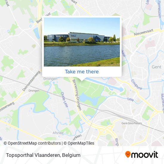 Topsporthal Vlaanderen map