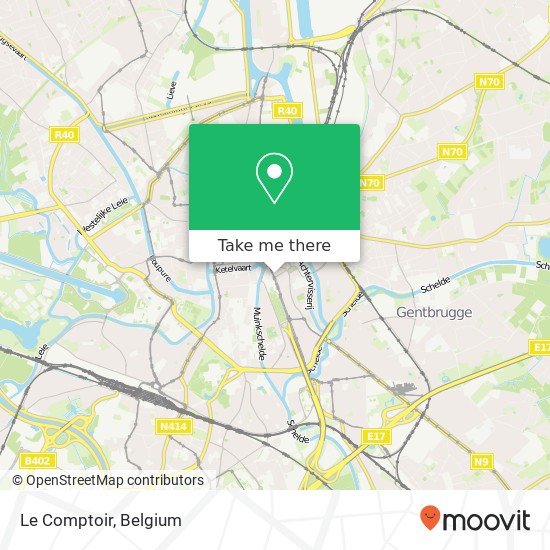 Le Comptoir, Vlaanderenstraat 129 9000 Gent map