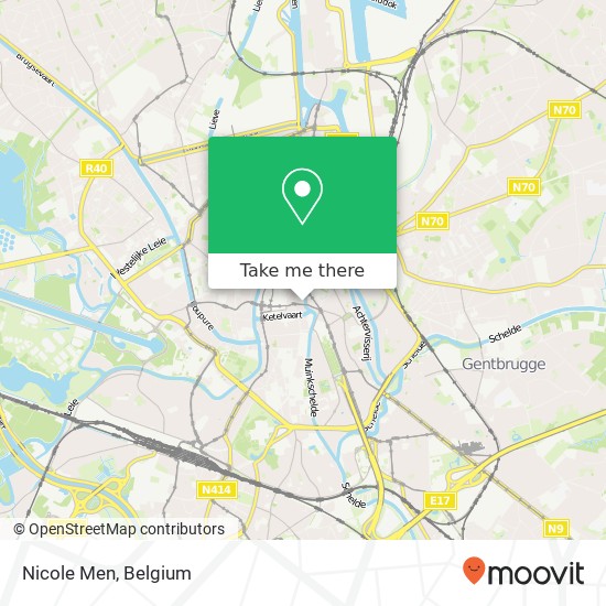 Nicole Men, Brabantdam 29 9000 Gent map