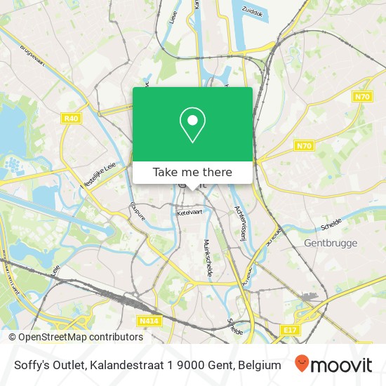 Soffy's Outlet, Kalandestraat 1 9000 Gent plan