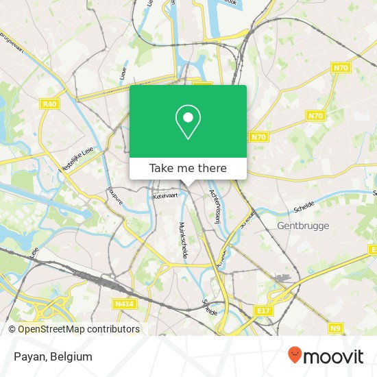Payan, Vlaanderenstraat 79 9000 Gent plan