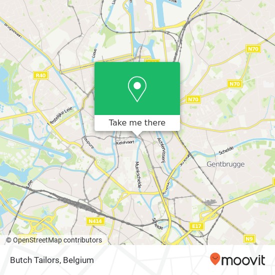 Butch Tailors, Brabantdam 37 9000 Gent map
