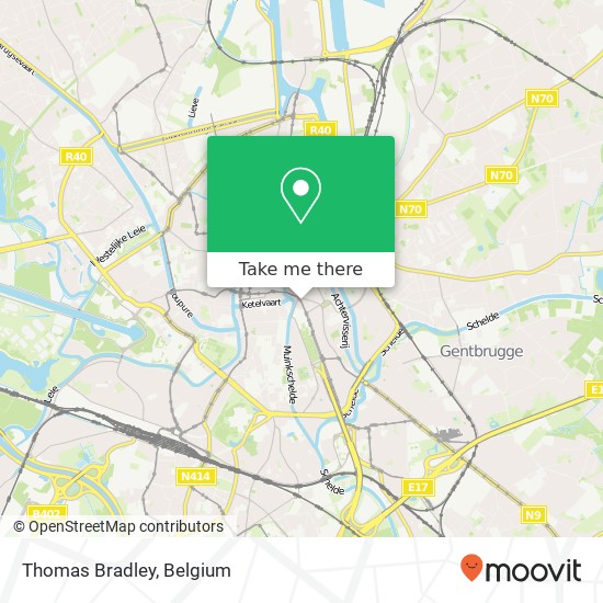 Thomas Bradley, Vlaanderenstraat 92 9000 Gent plan