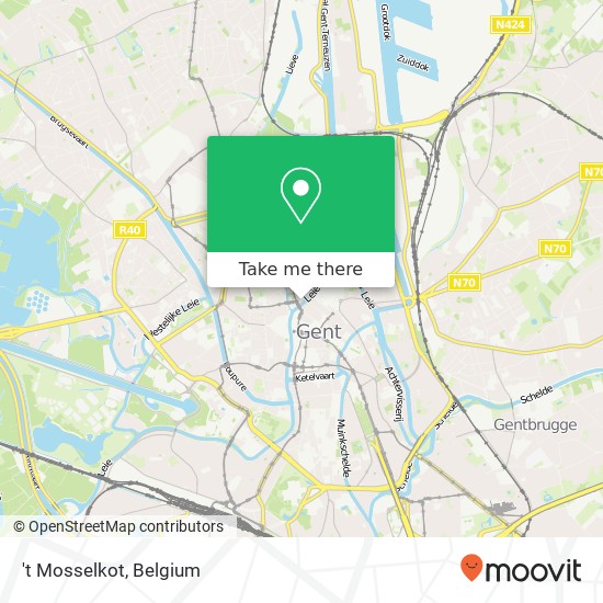 't Mosselkot, Kraanlei 9000 Gent plan