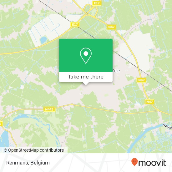 Renmans, Gentsesteenweg 40 9240 Zele map
