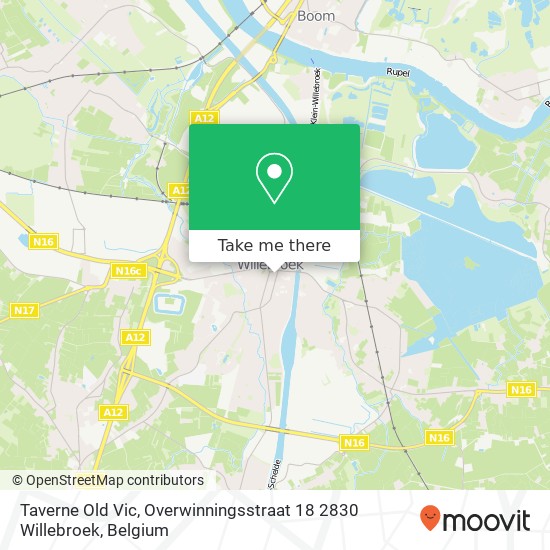 Taverne Old Vic, Overwinningsstraat 18 2830 Willebroek map