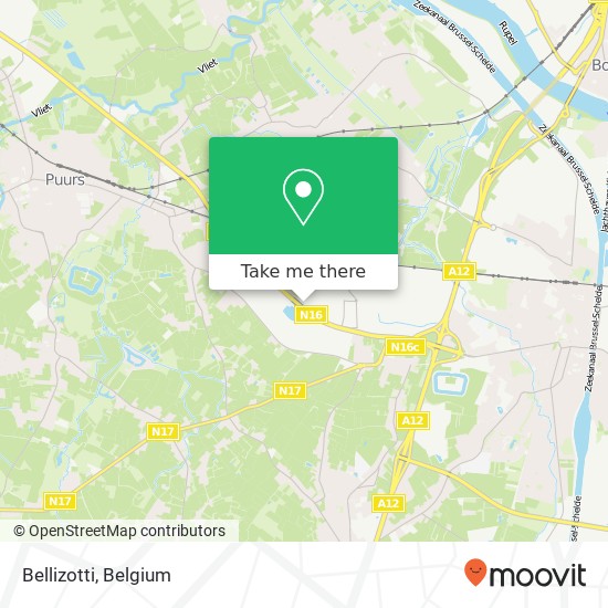 Bellizotti, Rijksweg 2870 Puurs map