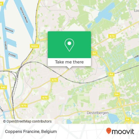 Coppens Francine, Antwerpsesteenweg 984 9040 Gent map