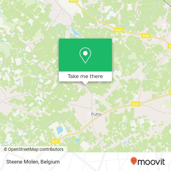 Steene Molen, Lierbaan 219 2580 Putte map
