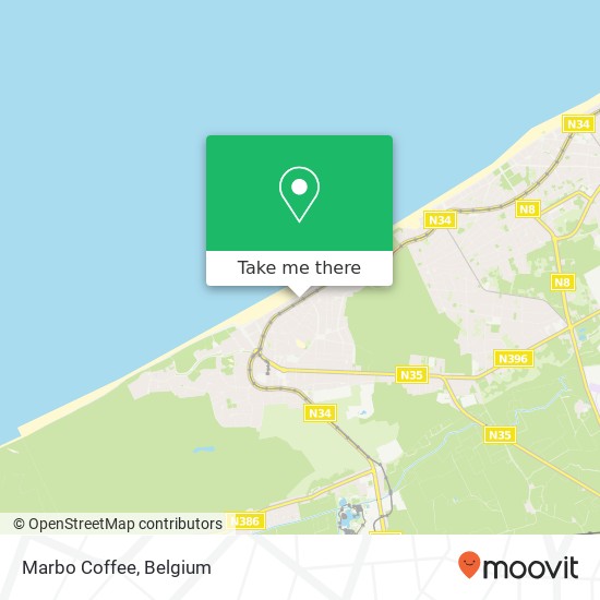 Marbo Coffee, Duinkerkelaan 24 8660 De Panne map
