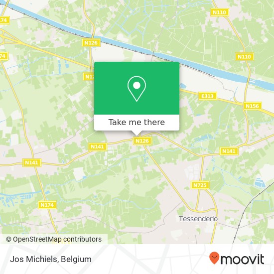 Jos Michiels, Meerlaarstraat 107 2430 Laakdal map