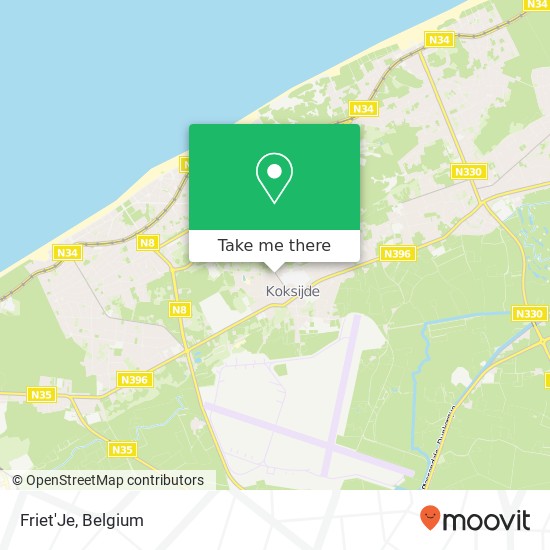 Friet'Je, Zeelaan 97 8670 Koksijde map