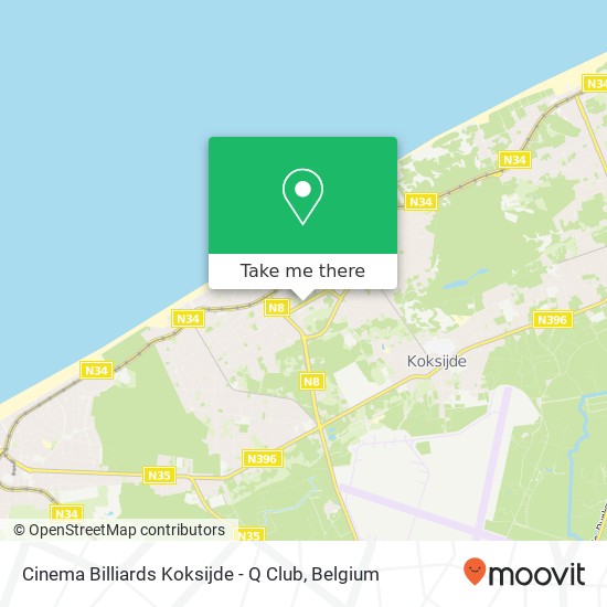 Cinema Billiards Koksijde - Q Club, Ter Duinenlaan 8670 Koksijde map