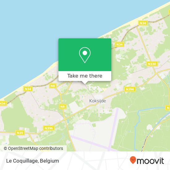 Le Coquillage, Zeelaan 118 8670 Koksijde map