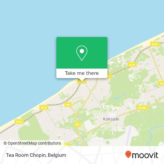 Tea Room Chopin, Maurice Blieckstraat 1 8670 Koksijde map
