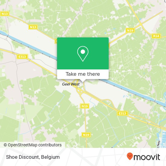 Shoe Discount, Hotelstraat 2260 Westerlo map