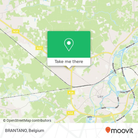 BRANTANO, Antwerpsesteenweg 308 2500 Lier map