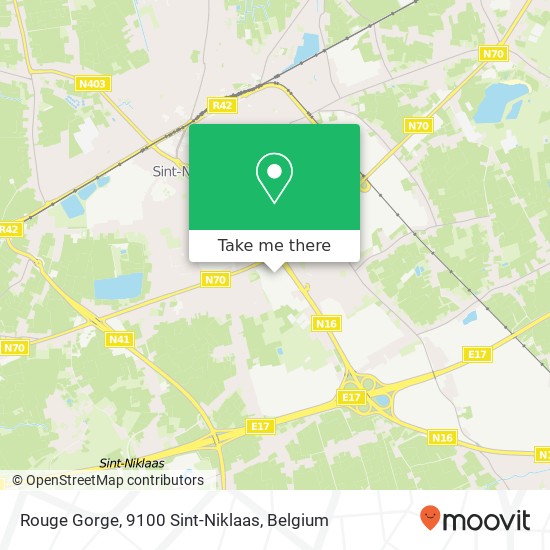 Rouge Gorge, 9100 Sint-Niklaas plan