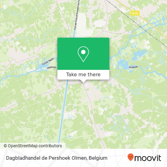 Dagbladhandel de Pershoek Olmen map