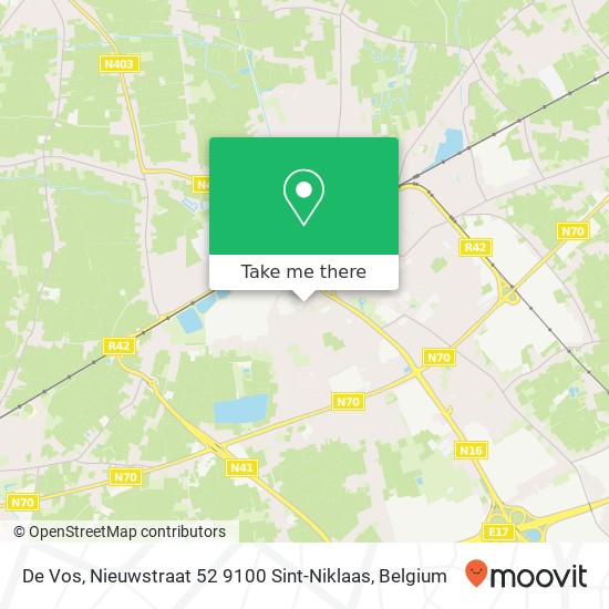 De Vos, Nieuwstraat 52 9100 Sint-Niklaas map