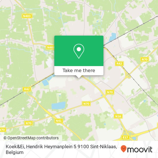 Koek&Ei, Hendrik Heymanplein 5 9100 Sint-Niklaas map