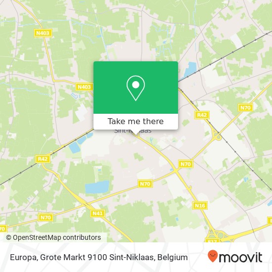 Europa, Grote Markt 9100 Sint-Niklaas map