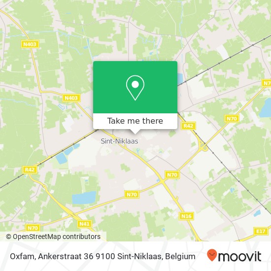 Oxfam, Ankerstraat 36 9100 Sint-Niklaas map