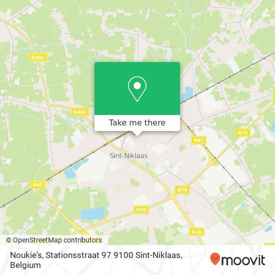 Noukie's, Stationsstraat 97 9100 Sint-Niklaas plan