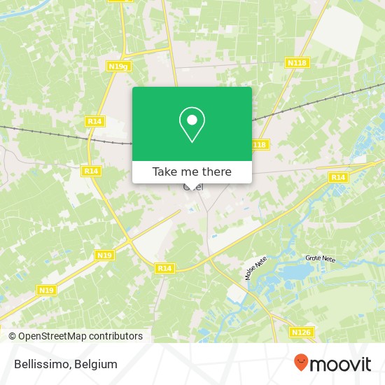 Bellissimo, Pas 12 2440 Geel map