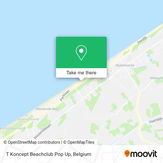T Koncept Beachclub Pop Up map