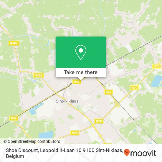 Shoe Discount, Leopold II-Laan 10 9100 Sint-Niklaas map