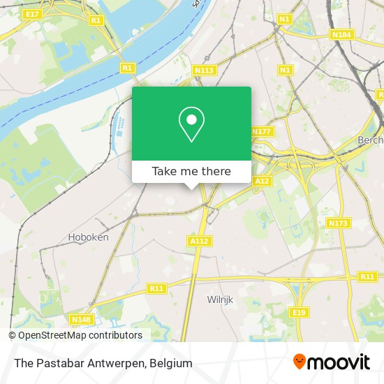 The Pastabar Antwerpen map