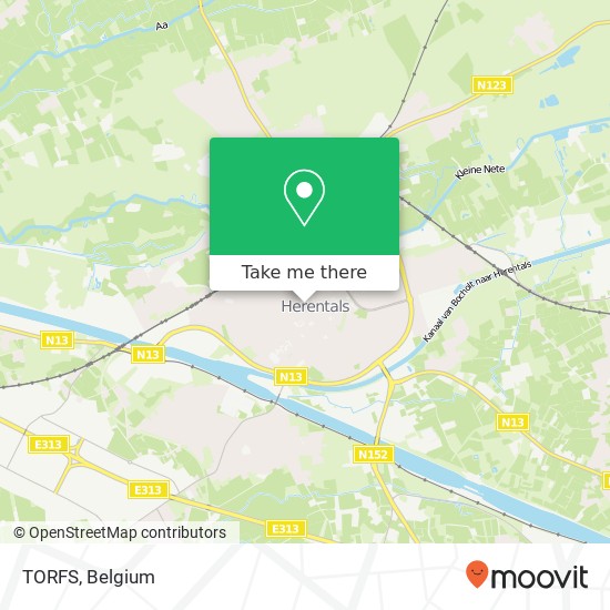 TORFS, Zandstraat 13 2200 Herentals map